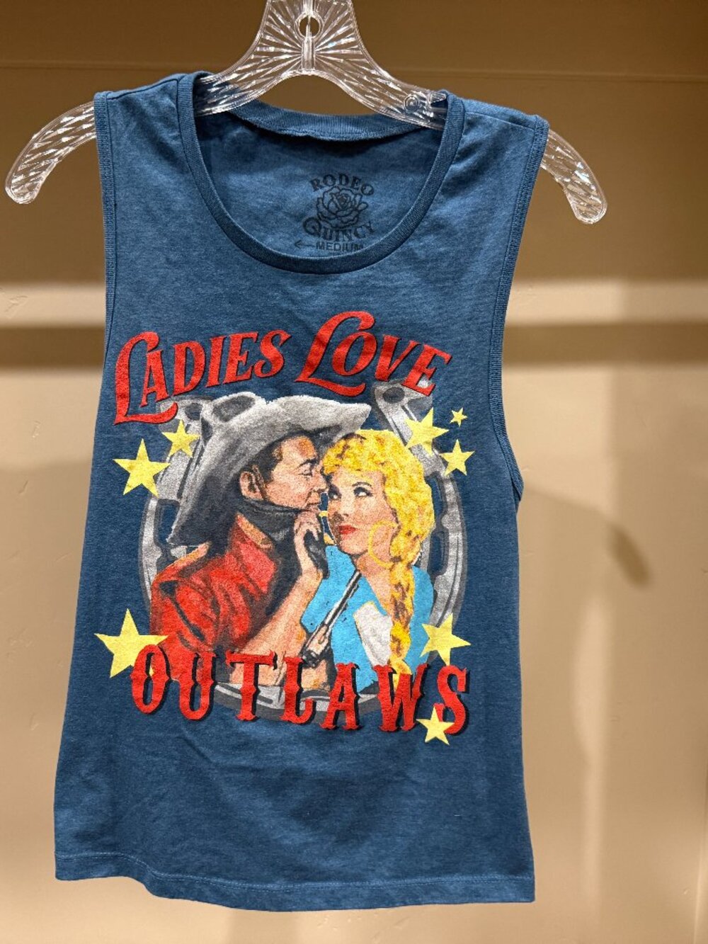 Rodio Quincy Ladys Love Outlaws Tank Top Size Medium
